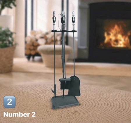 طقم تنظيف المدفأة المعدني 5 قطع 🪵🔥